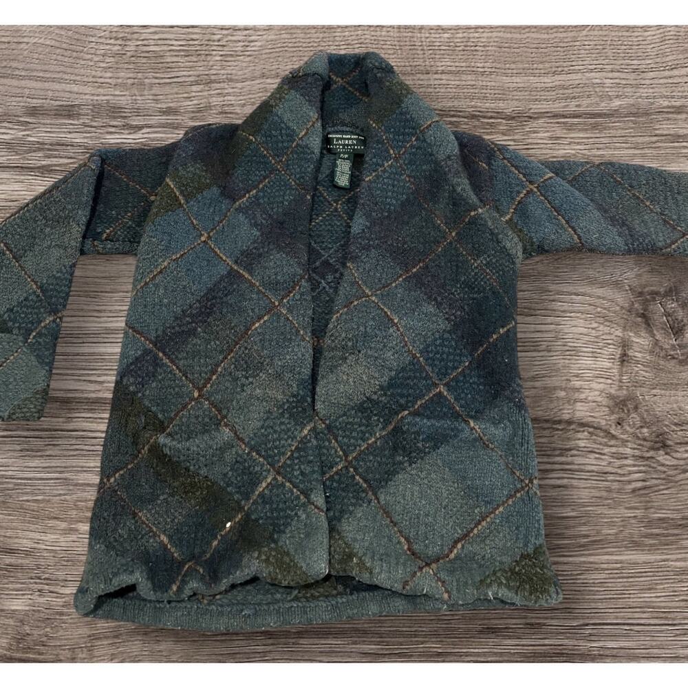 Vintage Ralph Lauren Sweater Green Wool/Hand Knitted